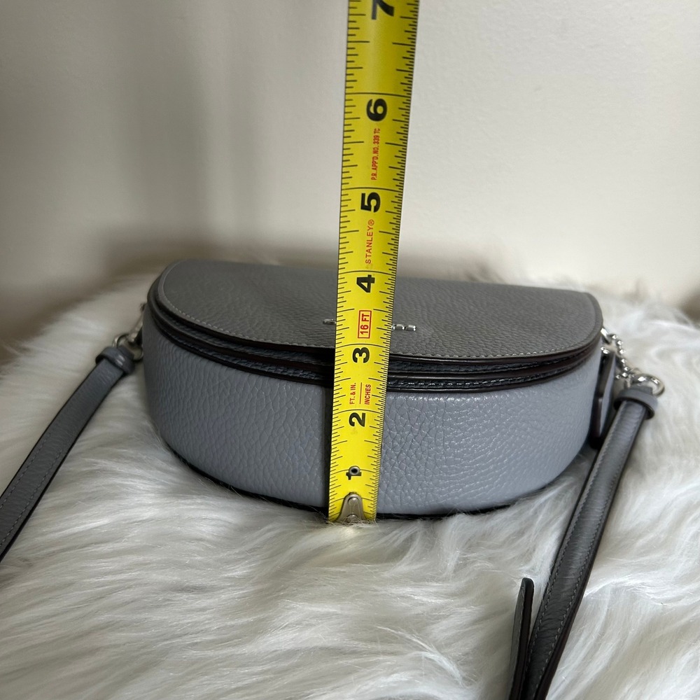 Coach Ellen Grey Pebbled Leather Crossbody Bag Excellent - Picture 11 of 11